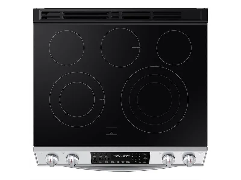 Samsung NE63BB851112 Bespoke 6.3 Cu. Ft. Smart Front Control Slide-In Electric Range With Air Fry & Wi-Fi In White Glass