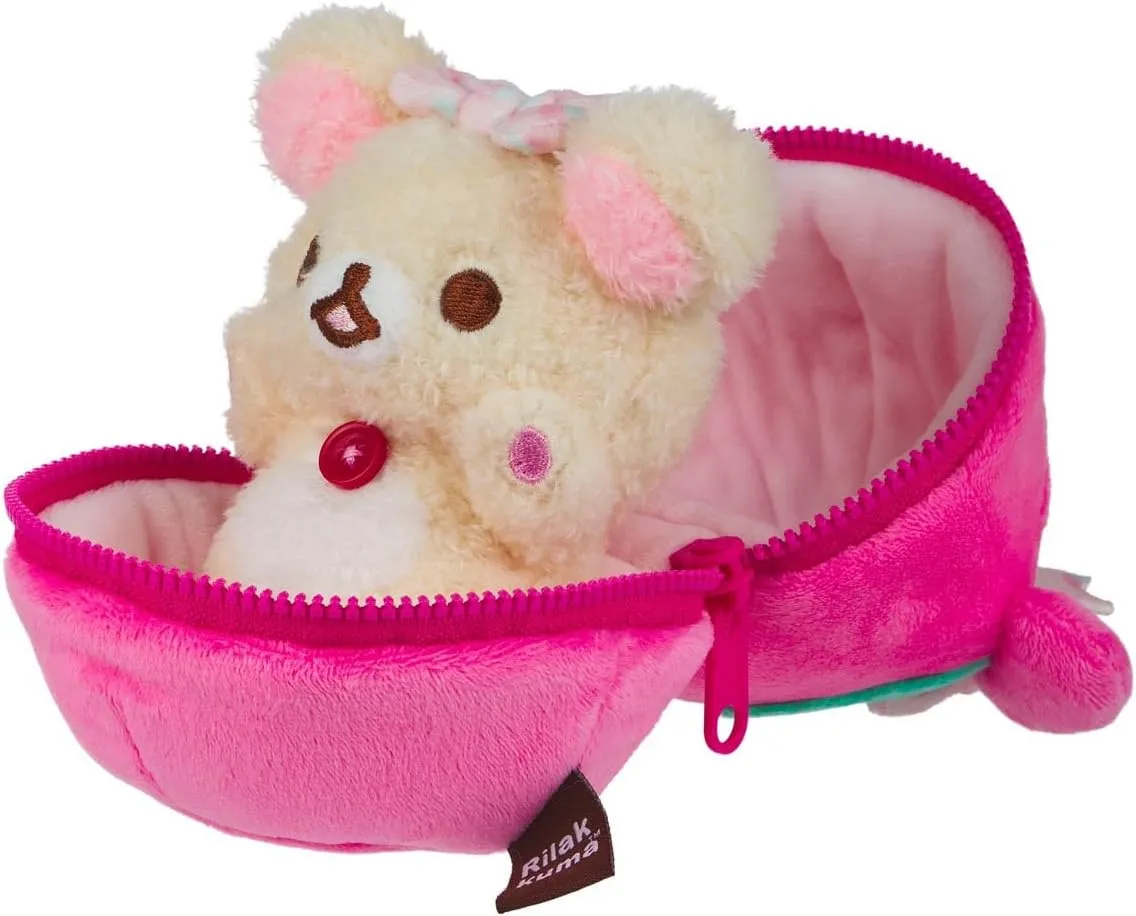 San-X Original Rilakkuma in a Plush - 4.5" Korilakkuma Strawberry