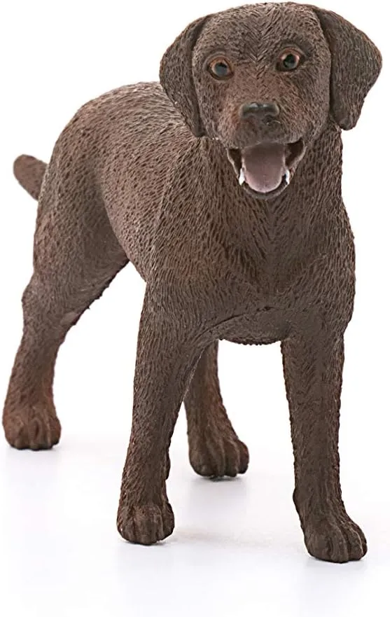 Schleich Farm World - 3" Small Dog Figure - Realistic Animal Toys for Kids and Toddlers, Labrador Retriever Dog Toy Figurine, Ages 3 