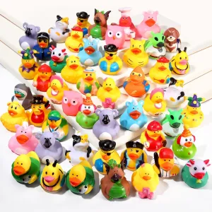 SCIONE 50 Pack Rubber Ducks Bath Toy in Bulk, Baby Bath Toy Assortment Rubber Ducks for Floater Duck for Kids,Bathtub Toys Party Favors Birthday Gifts