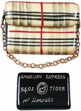 Scottish Plaid Purse w Black American Express Credit Card