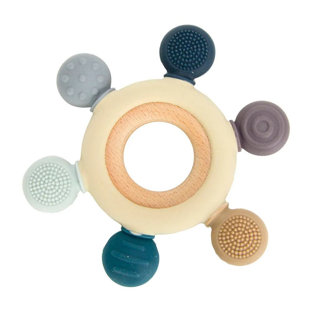Sensory Silicone Teether Blue