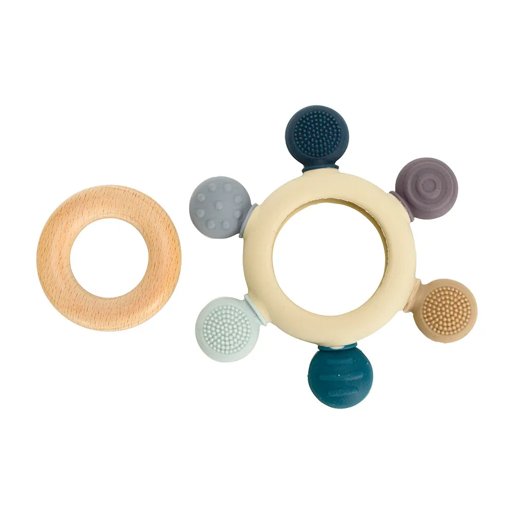 Sensory Silicone Teether Blue