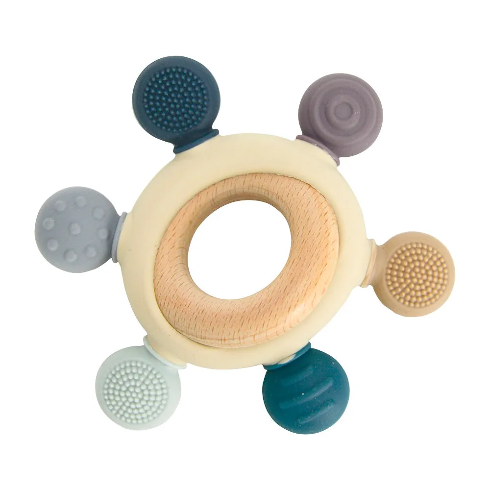 Sensory Silicone Teether Blue