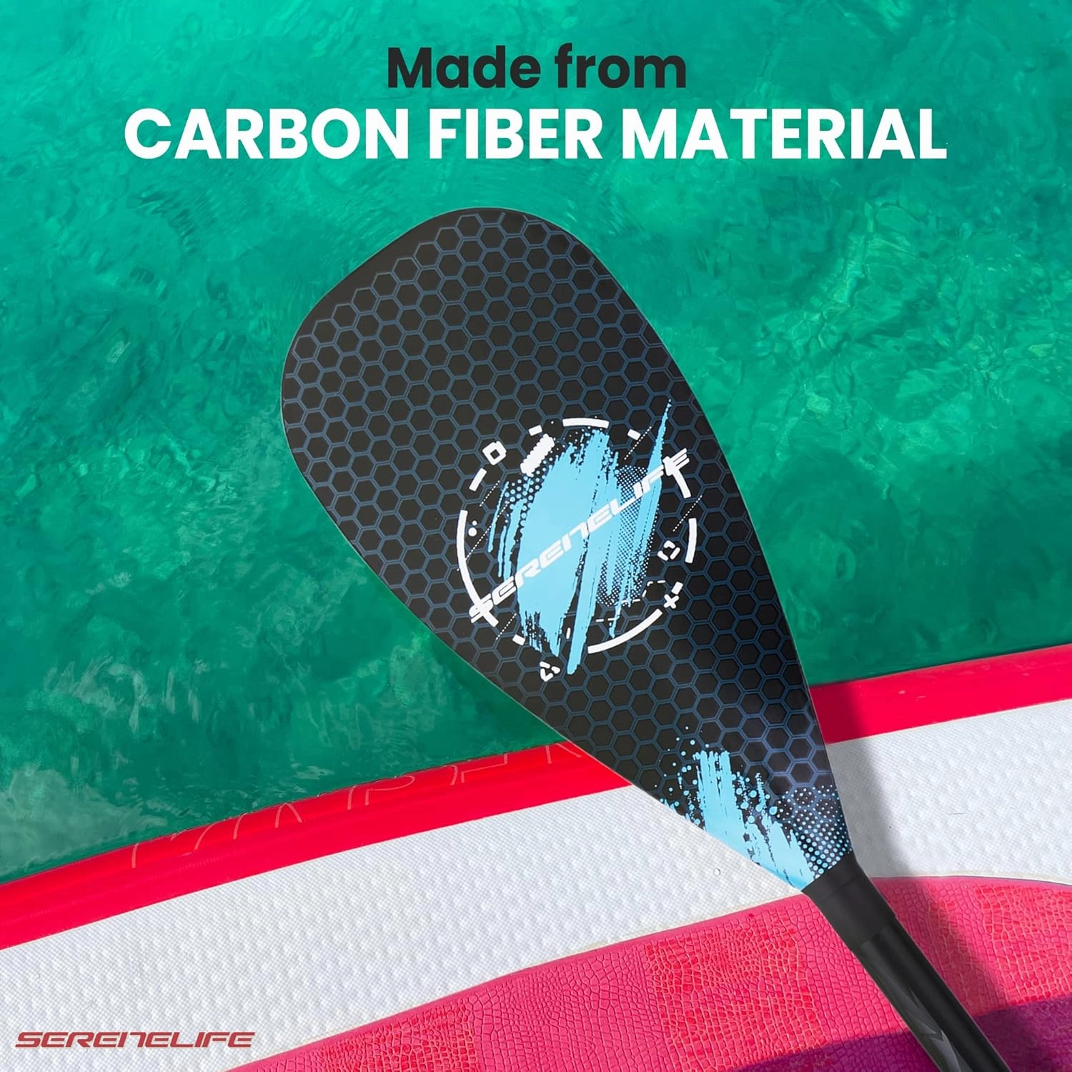 SereneLife Stand Up Paddle-Board Adjustable Paddle - Adjustable Water Paddle Oar for SLSUPB105 Free-Flow Inflatable SUP Stand Up Water Paddle-Board -