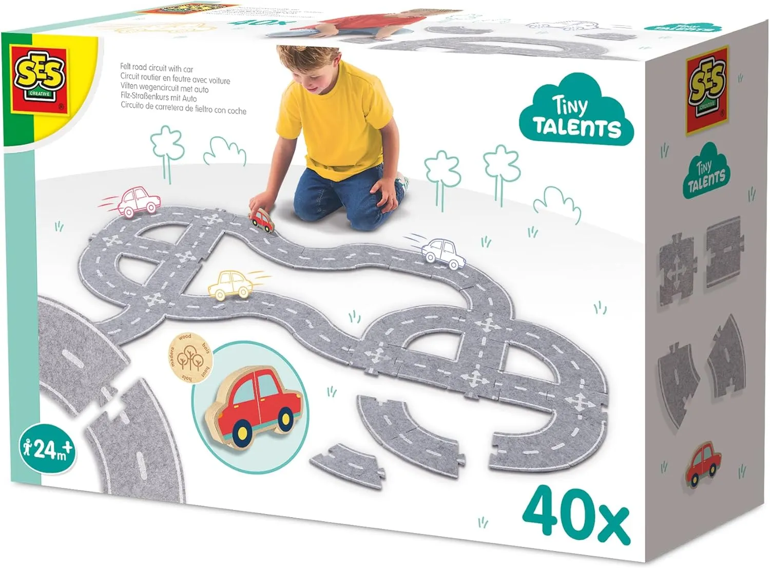 SES Creative 13152 Felt Road Course 40 Pieces with Car