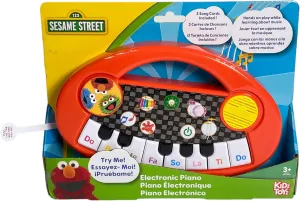 Sesame Street Music Time Electronic Learn to Play Keyboard - Portable Learning Keyboard Musical Education Learning Toy for Toddlers and Preschoolers