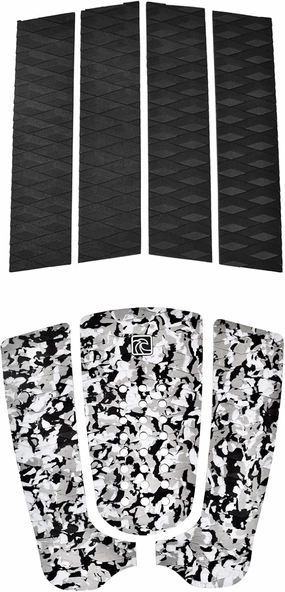 Shaka Pro EVA Surfboard Traction Pads (Front and Back) - 7 Adjustable Pieces with 3M Adhesive - Max Diamond Grip with Kicker and Arch Bar - Fits All Board Sizes