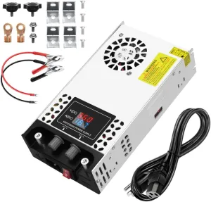 SHNITPWR 600W Adjustable Power Supply Variable 110V AC to 24V DC Converter 0-30V 0-25A Universal Switching Power Supply SMPS 26V 24V 18V 12V 9V 5V Transformer with LCD Display for Strip Monitor CCTV