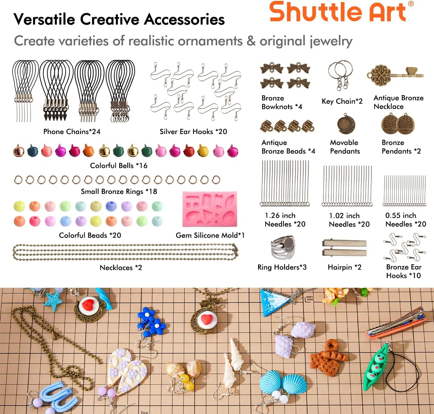 Shuttle Art 82 Colors Polymer Clay Kit with 19 Clay Tools, 16 Kinds of Accessories, Non-Toxic, Non-Sticky, Ideal DIY Art Craft Gift for Kids Adults