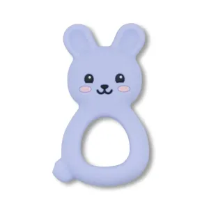 SILICONE BUNNY TEETHER SOFT BLUE