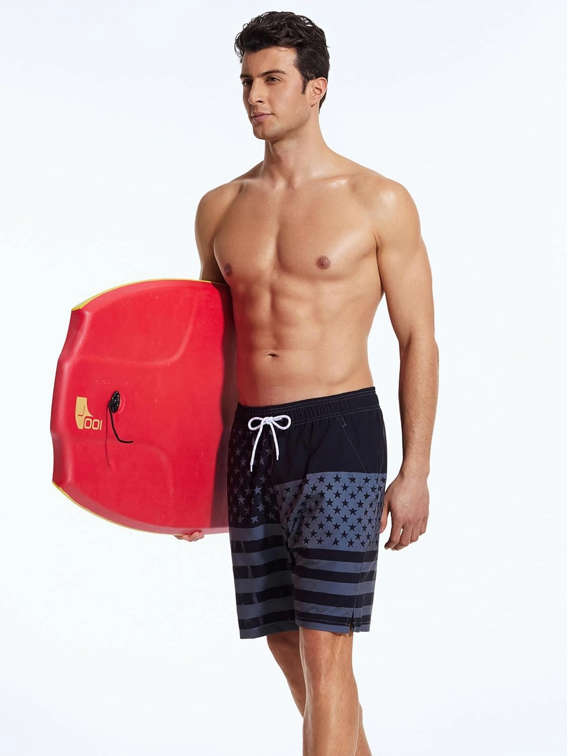 SILKWORLD Mens Swim Trunks Quick Dry Bathing Suit Board Swimming Shorts with Zipper Pockets and Compression Liner