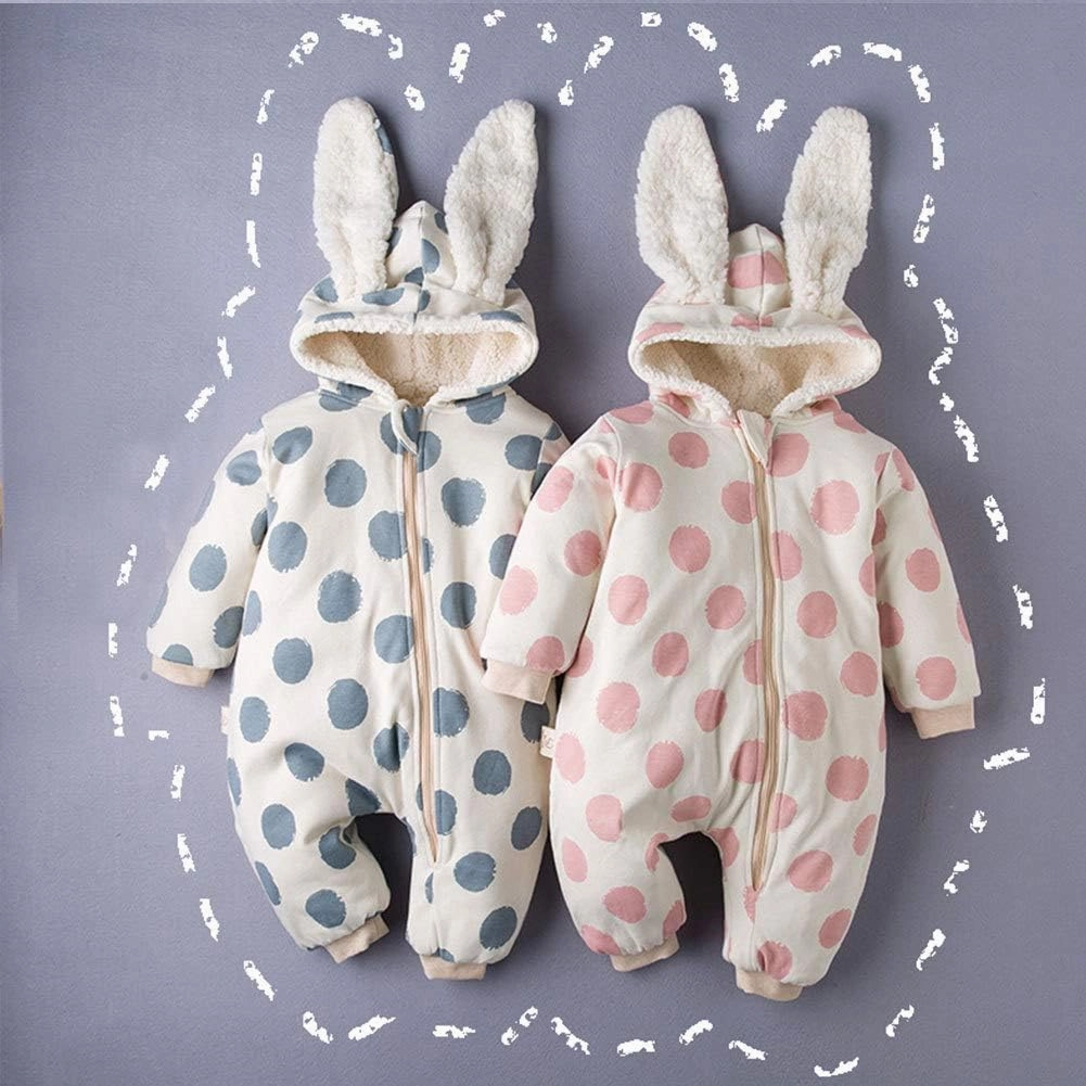 Simplee kids Baby Infant Boy Girl Winter Warm Snowsuit Outwear Newborn Hooded Footed Romper Jumpsuit for 0-18 Months