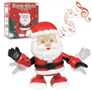 Singing Dancing Santa Claus, Twerking Santa Interactive Toy Figures, Electric Dolls with Music, Animated Christmas Decoration, Goodie Bag Stuffers for Kids, Christmas Birthday Gifts for Boys & Girls