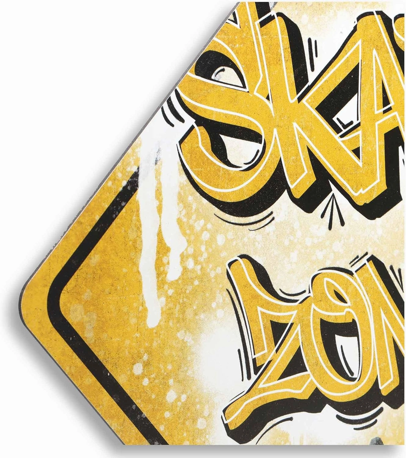Skate Zone Skateboarding Metal Sign - Fun Skateboarding Sign for Teen Room or Game Room