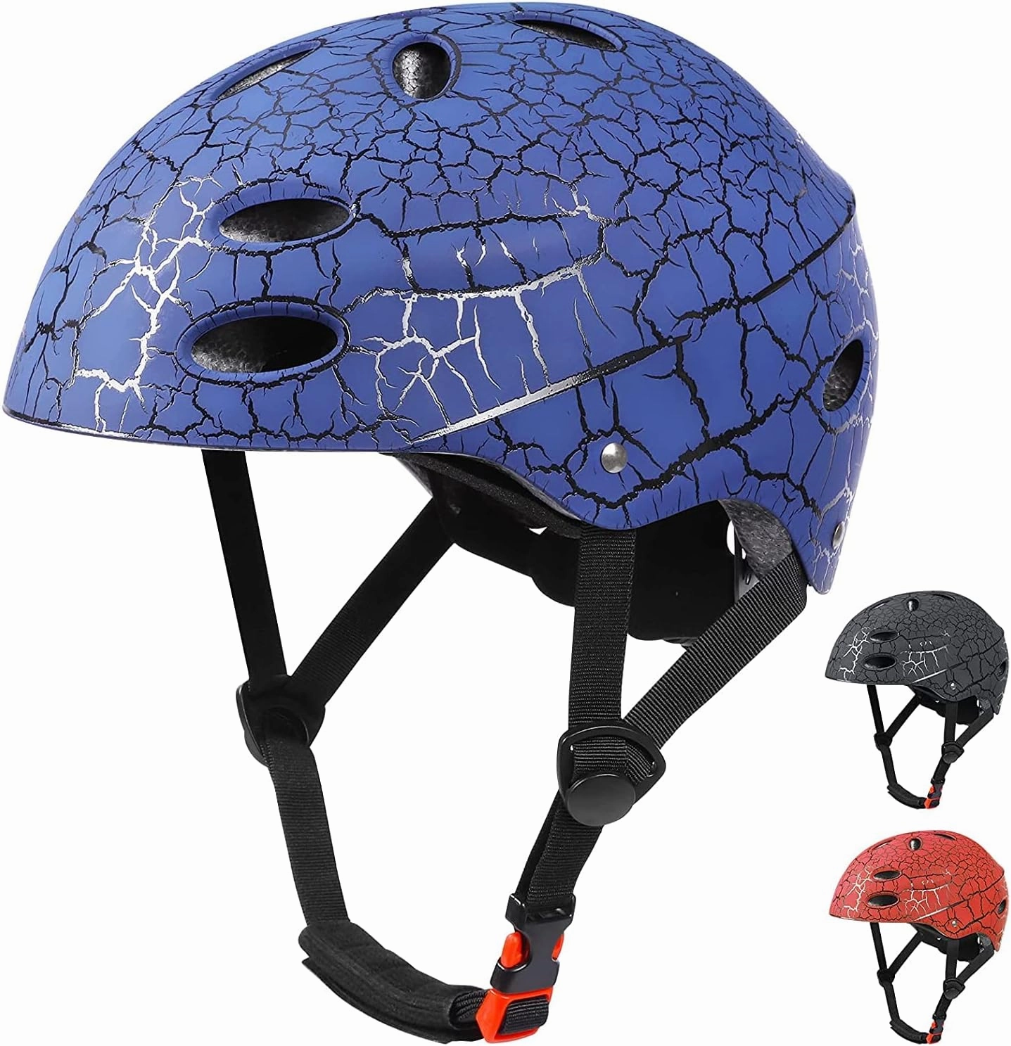 Skateboard Helmet Kids, Adjustable Skating Helmet,Breathable ABS Hard Shell Scooter Helmet for Multi-Sport Skateboarding Roller Skate BMX Boys Girls Ages 5-14 Children and Teens