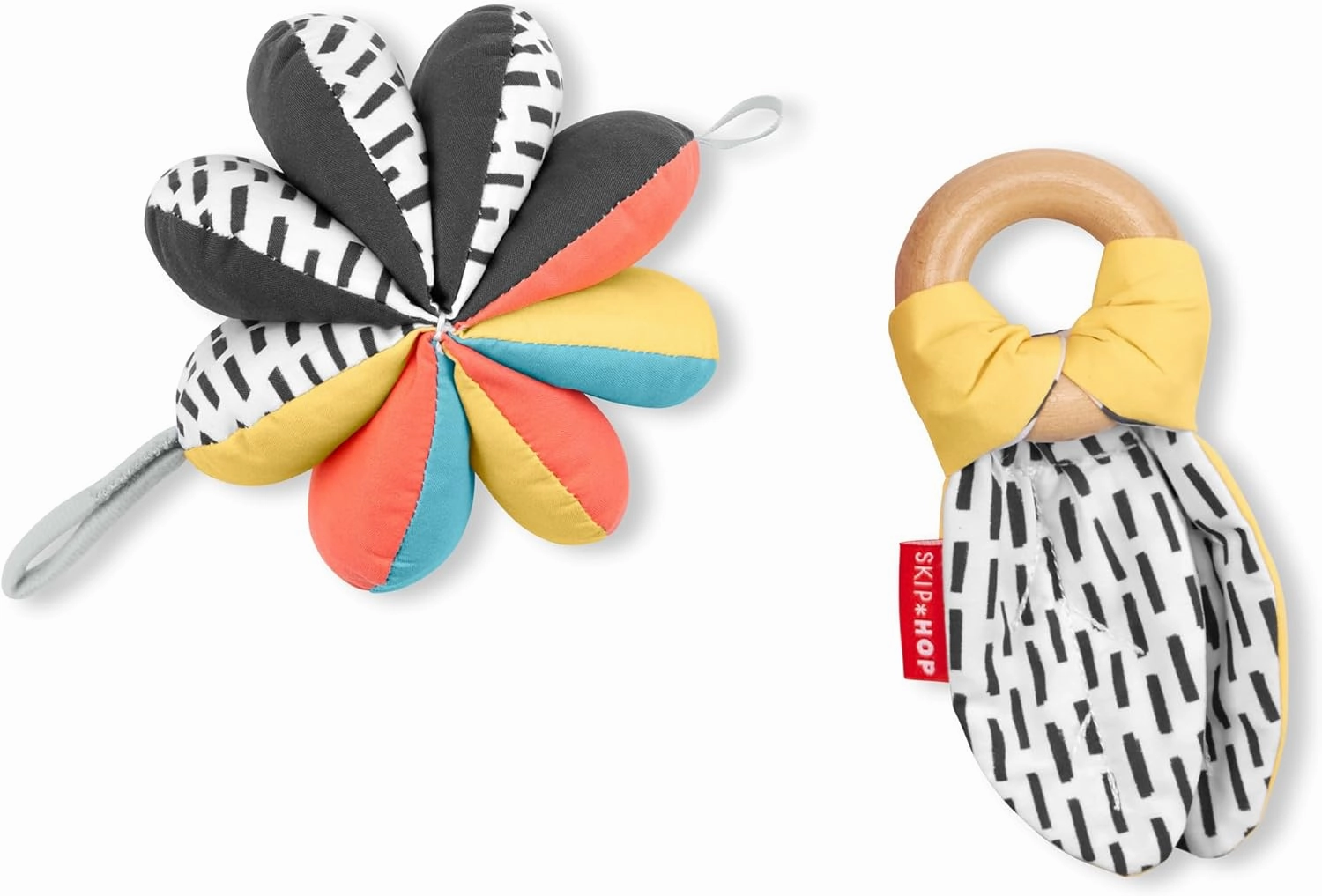 Skip Hop 3-in-1 Baby Activity & Teether Stroller Toy, Montessori Inspired 3-in-1 Stroller Toy