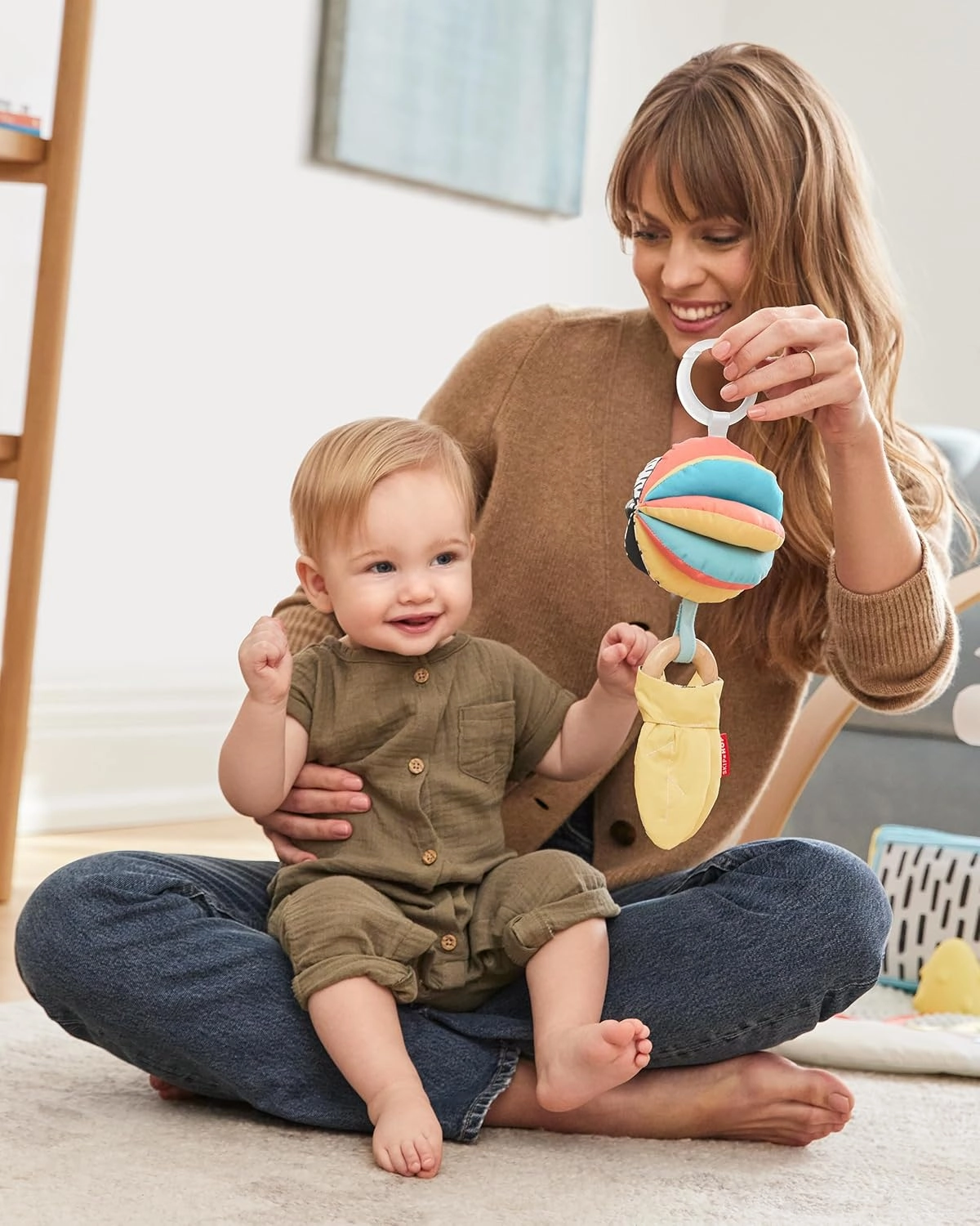 Skip Hop 3-in-1 Baby Activity & Teether Stroller Toy, Montessori Inspired 3-in-1 Stroller Toy