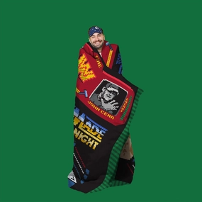 Sleep Squad John Cena (Hustle Loyalty Respect) 60 x 80 Raschel Plush Blanket Wrestling Legend Super-Soft Throw