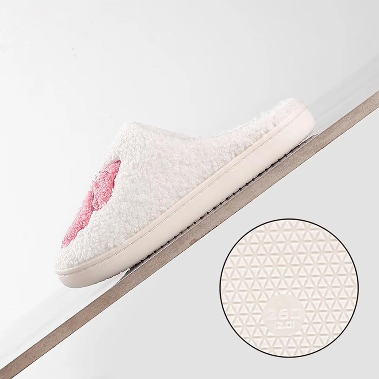 Slippers for Womens Mens Cut Retro Plush Soft Memory Foam House Shoes
