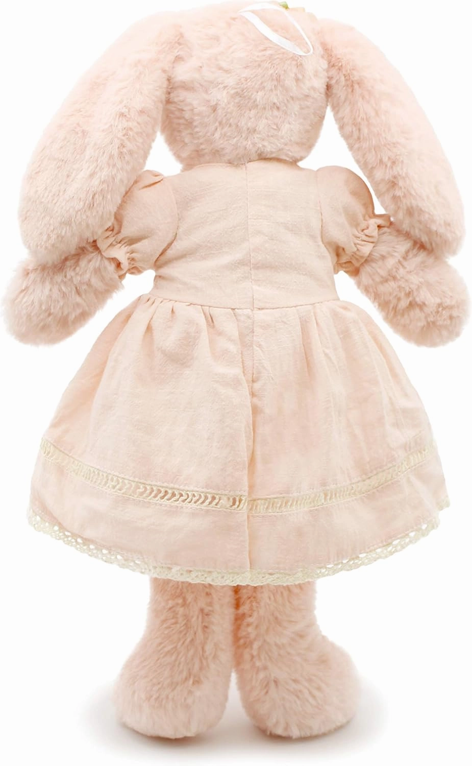 Small Soft Stuffed Animal Bunny Rabbit Plush Toy for Baby Girls 15inch (Pink Rabbit Wearing Pink Vintage Dress)