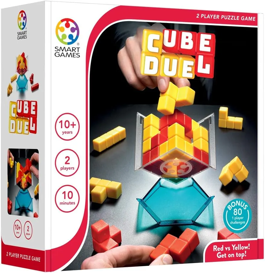Smart Games - Cube Duel, 2 Player Puzzle Game, Bonus 80 Challenges for 1 Player, 10  Years