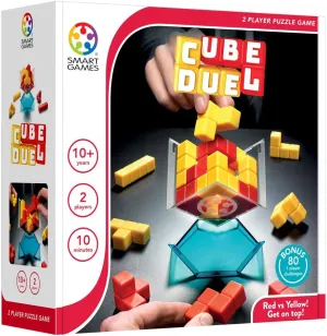 Smart Games - Cube Duel, 2 Player Puzzle Game, Bonus 80 Challenges for 1 Player, 10  Years