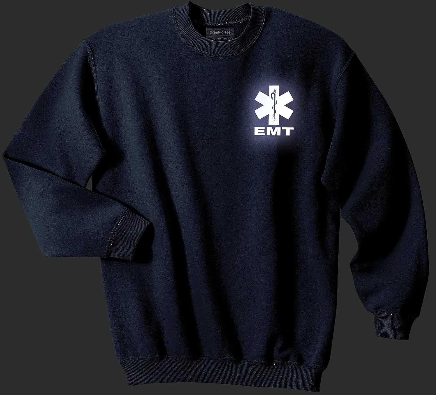 Smart People Clothing EMT Sweatshirt with Reflective Logo, Emergency Medical, First Responder