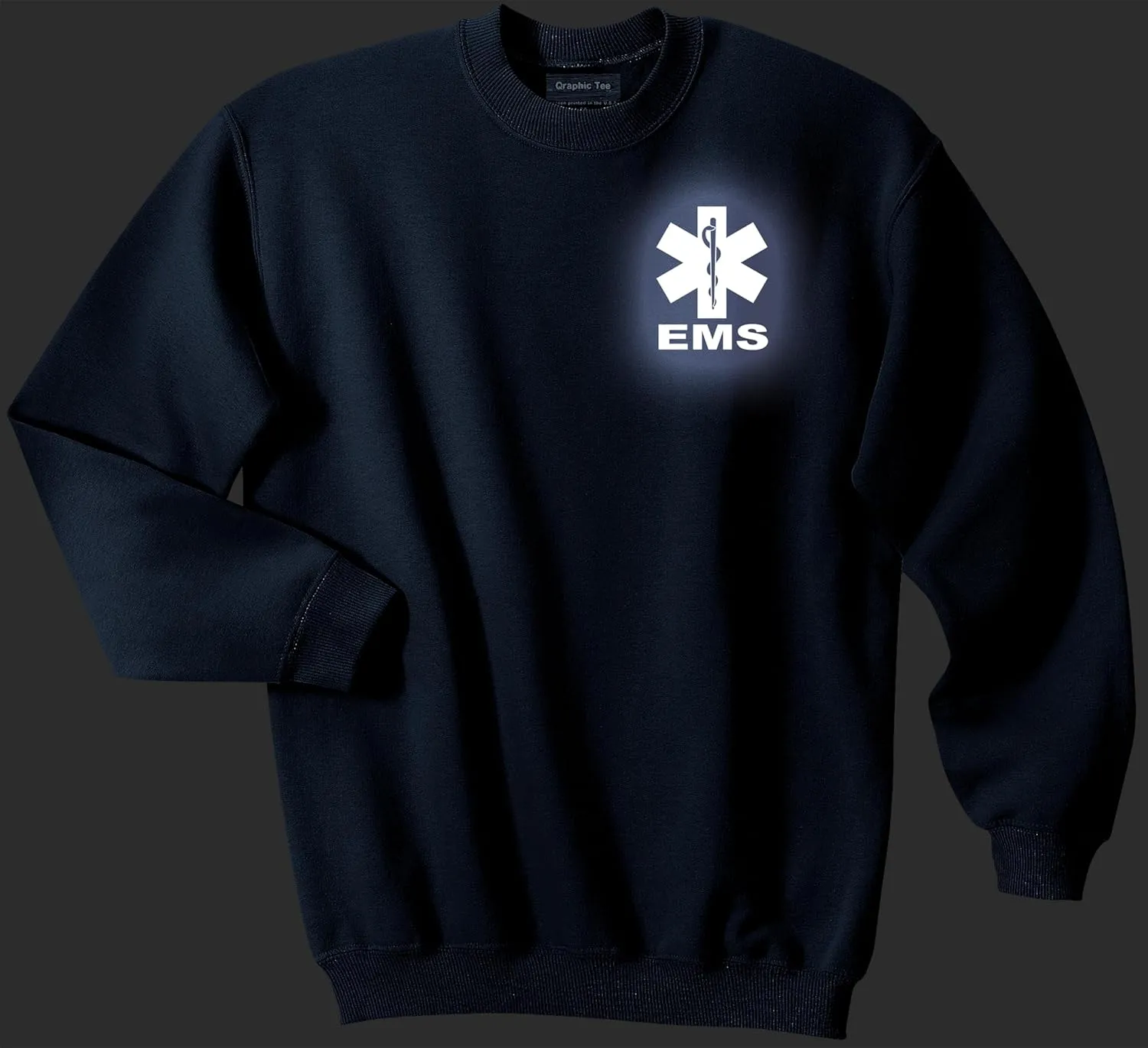 Smart People Clothing EMT Sweatshirt with Reflective Logo, Emergency Medical, First Responder