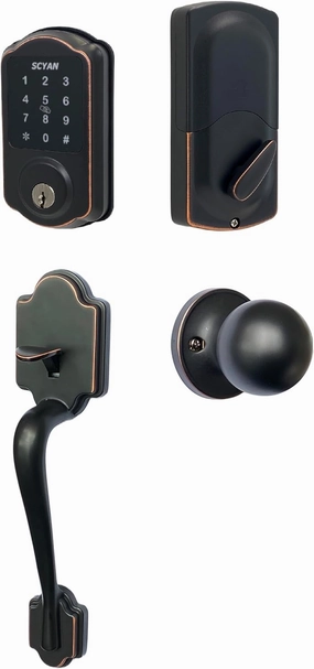 Smart Deadbolt Lock, SCYAN D1 Deadbolt with Touchscreen Keypad, Keyless Entry Door Lock, Auto Locking, for Home, Airbnb, Rental House (ORB)
