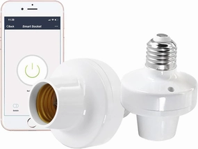 Smart WiFi Bulb Socket, Alexa Smart Light Bulbs, Light Bulb Socket Adapter, eWeLink APP Remote Timer and Group Control, Voice Control with Alexa and Google(2 Pack)