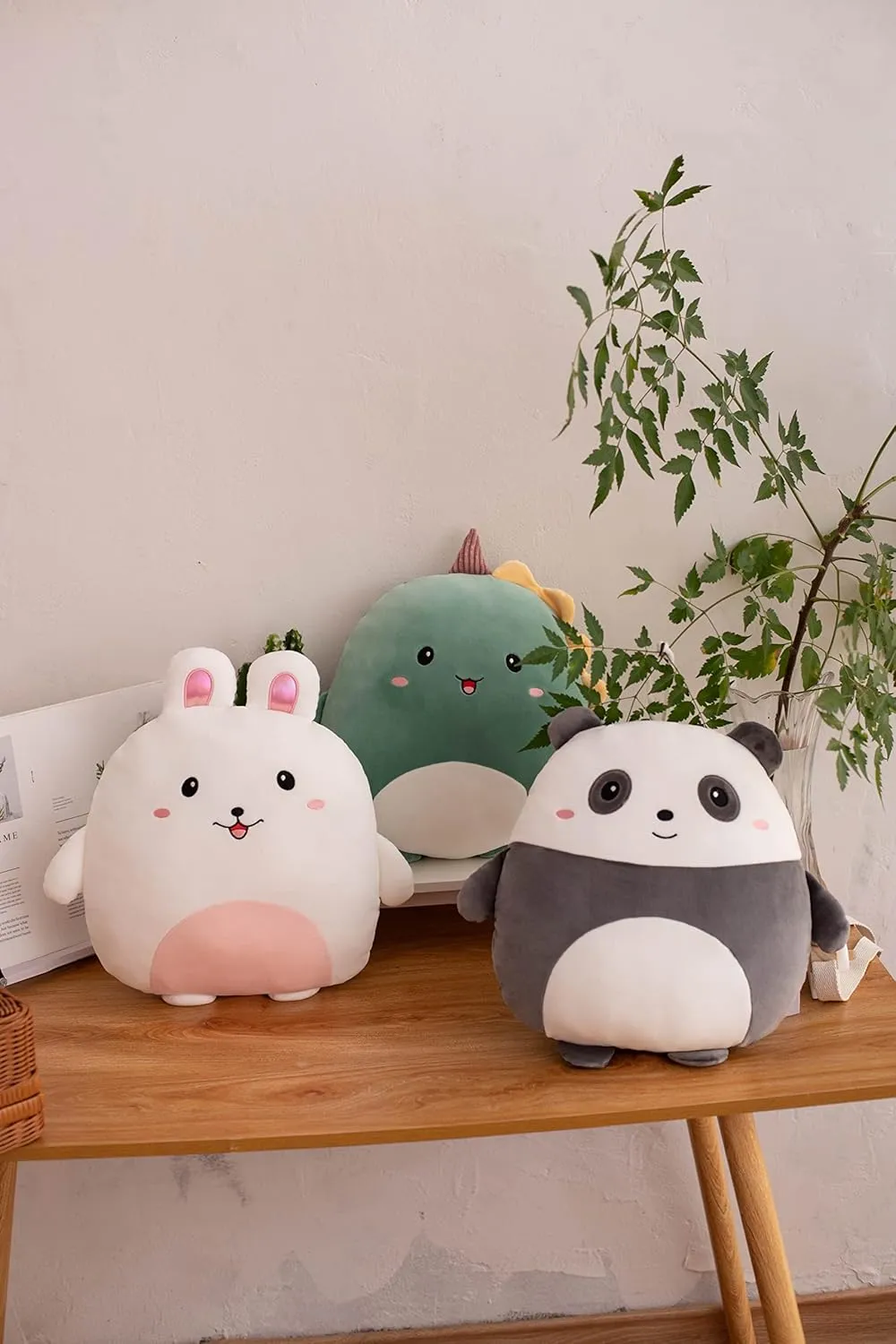 Soft Bunny Plush Hugging Pillow Cute White Rabbit Stuffed Animal Plushies Toy Bunny Rabbit Kids Stuffed Animals Plush Toys for Birthday, Valentine, Christmas 16 Inch