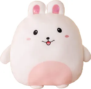 Soft Bunny Plush Hugging Pillow Cute White Rabbit Stuffed Animal Plushies Toy Bunny Rabbit Kids Stuffed Animals Plush Toys for Birthday, Valentine, Christmas 16 Inch