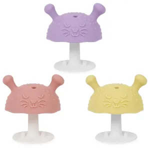 Soft Silicone Teething Toys Set | Easy to Grasp Toy for Baby Teething Relief - 3  Months & Soothes Sore Gums | BPA-Free Silicone Teether 3pcs, Pink,Purple & Yellow