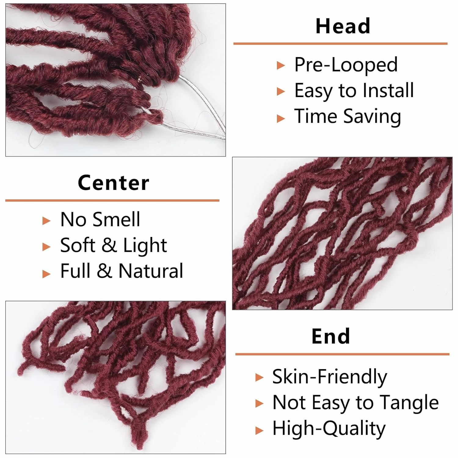 Soft Locs 30 Inch Synthetic 8 Packs Faux Locs Pre Looped Curly Wavy Crochet Hair For Black Women Hair Extensions