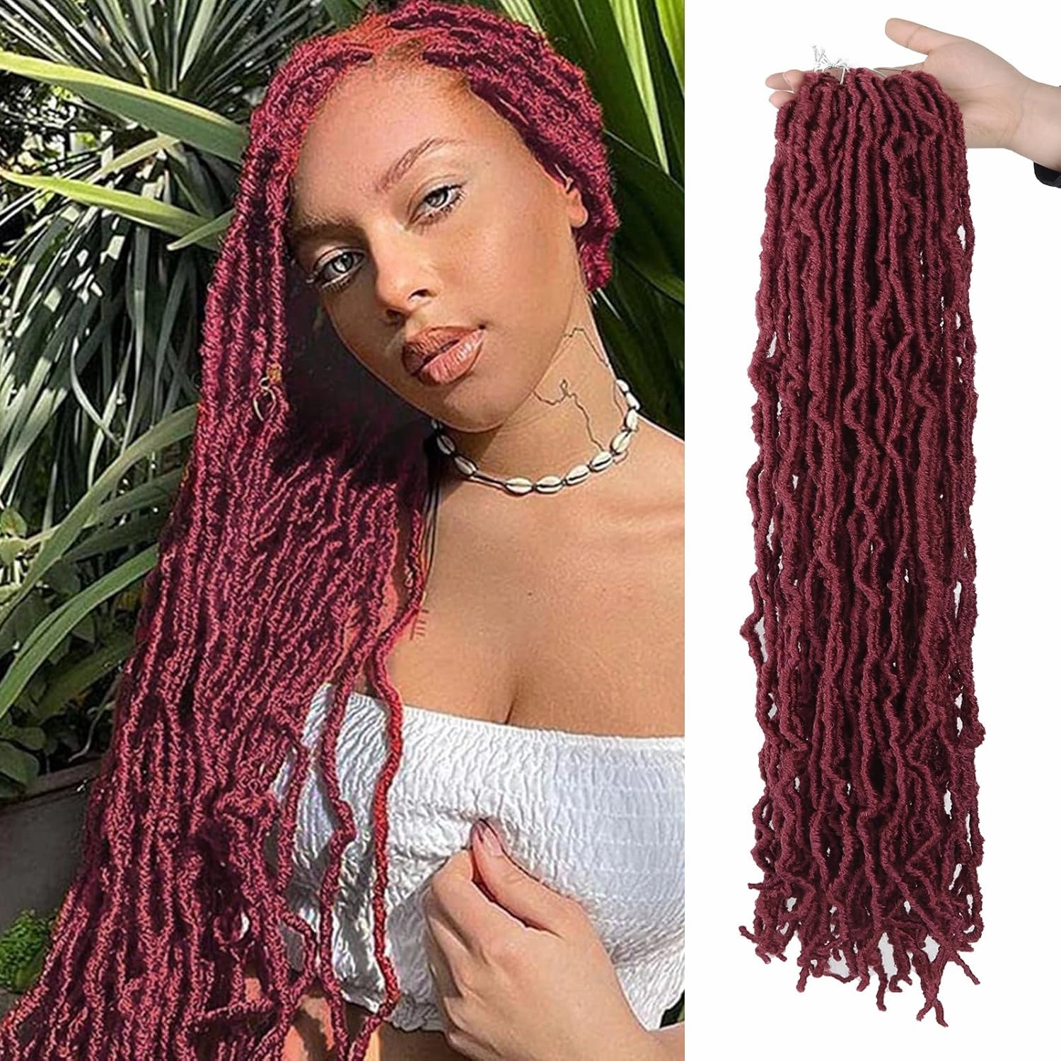 Soft Locs 30 Inch Synthetic 8 Packs Faux Locs Pre Looped Curly Wavy Crochet Hair For Black Women Hair Extensions