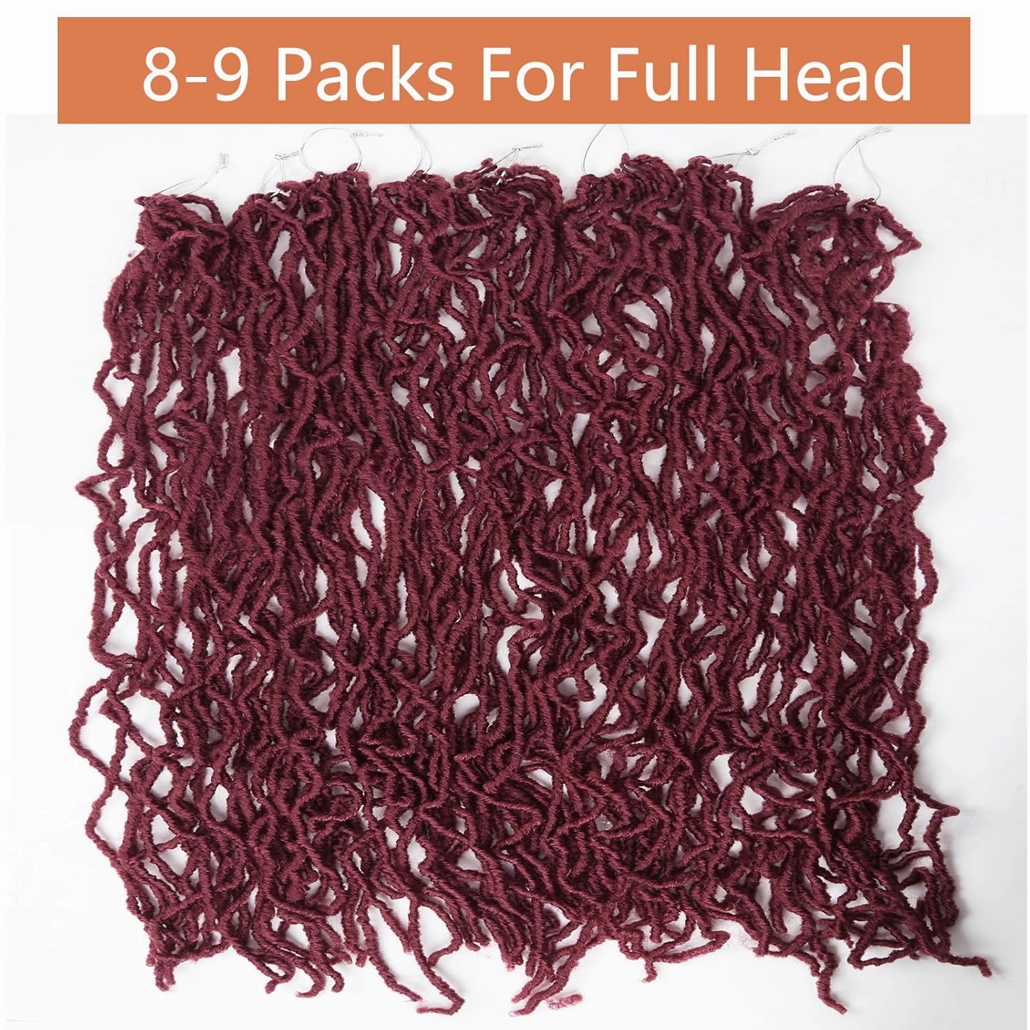 Soft Locs 30 Inch Synthetic 8 Packs Faux Locs Pre Looped Curly Wavy Crochet Hair For Black Women Hair Extensions