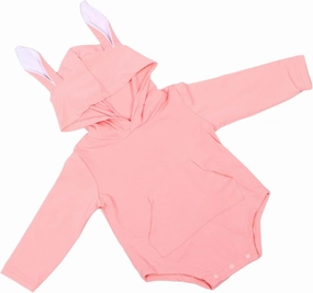 SOIMISS Girl Easter Bunny Romper Long Sleeve Rabbit Ears Jumpsuit Soft Cotton Outfit for Boys and Girls