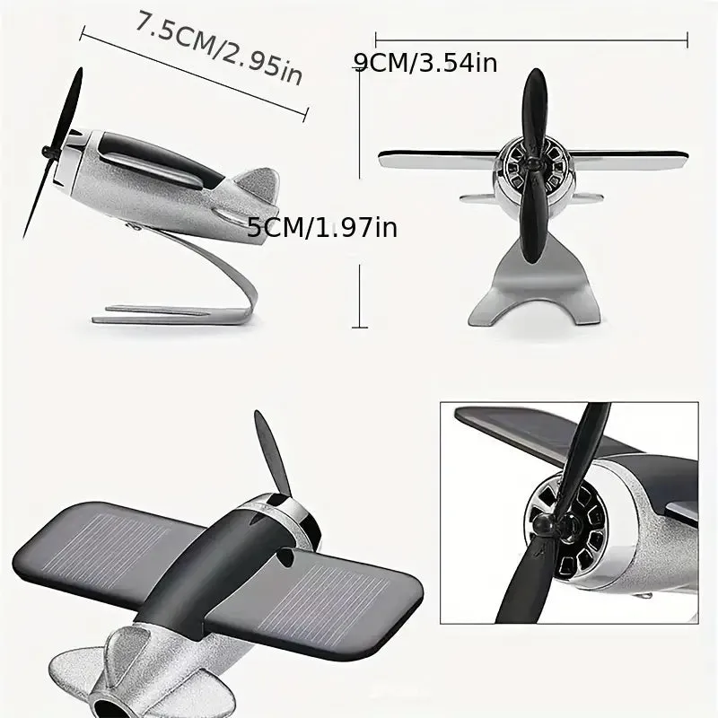 Solar Airplane Creative Car Decoration