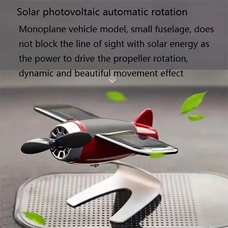 Solar Airplane Creative Car Decoration