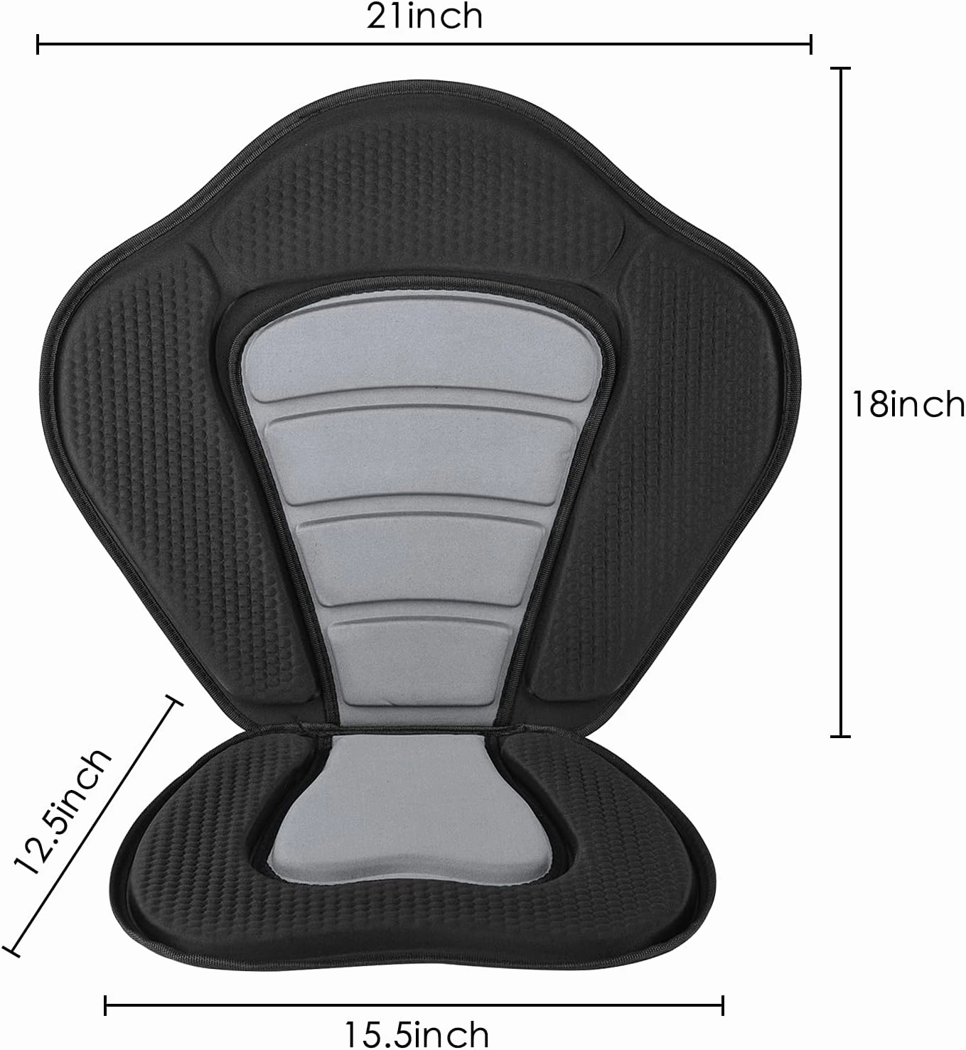 Solomone Cavalli Deluxe Padded Kayak Seat with Storage Bag, Adjustable Cushions for Canoe Fishing Boat Paddle Board Sit-On-Top Kayaks, Universal Size with Back Support