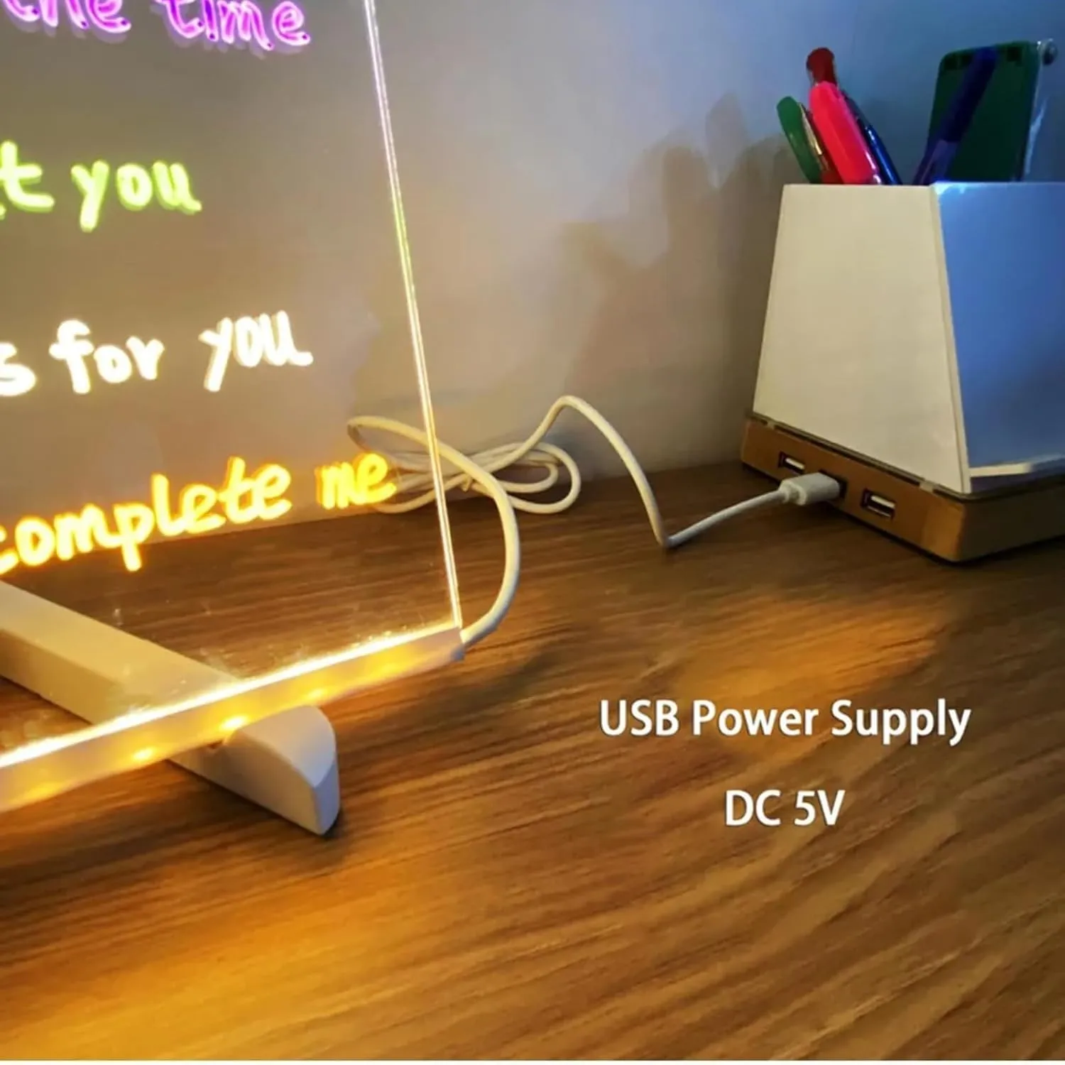 Soniee LED Draw Boards,Soniee Drawing Board,Soniee Drawing Pad,Namohouse Drawing Board,Regularlyk LED Note Board with Colors,Rewritable Acrylic Message Board with 7 Color Pen (11.8 X 7.9 in)