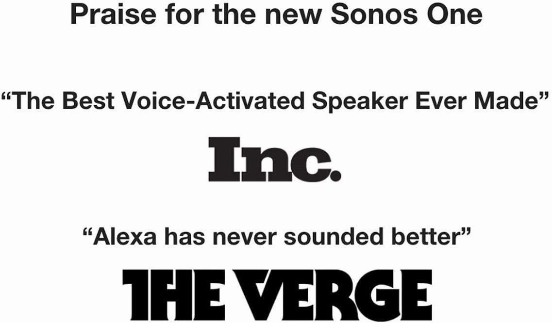Sonos One (Gen 2) Two Room Set Voice Controlled Smart Speaker with Amazon Alexa Built in (2-Pack Black) (Renewed)
