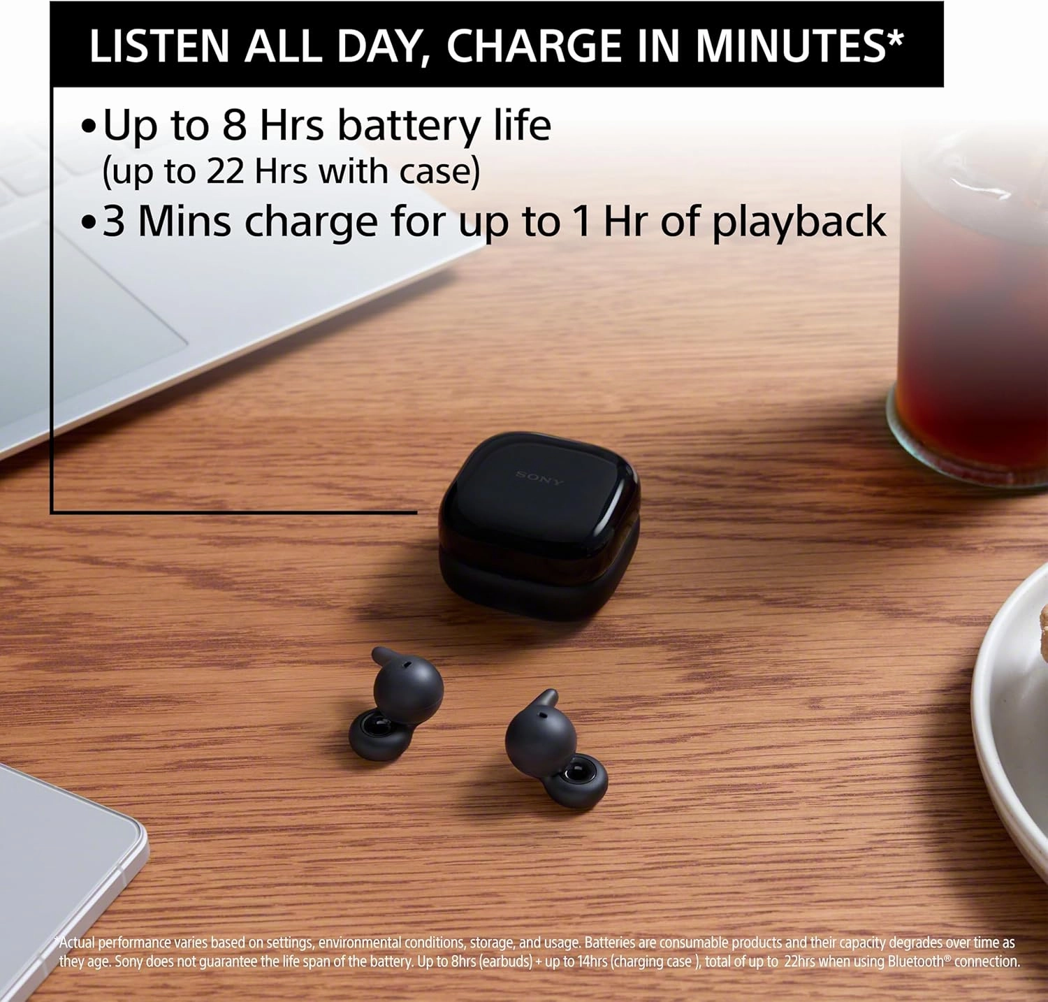 Sony LinkBuds Open Truly Wireless Earbud Headphones with an Open-Ring Design for Ambient Sounds and Newly Developed Air Fitting Supporters, White