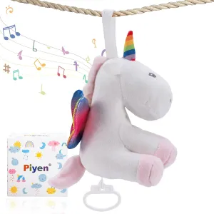 Soothing Musical Pulldown Toy,Lullaby to Help Sleep, Musical Unicorn, Baby Sensory Learning Toy Suitable for Baby Crawling Pads and Fitness Stands（Unicorn）