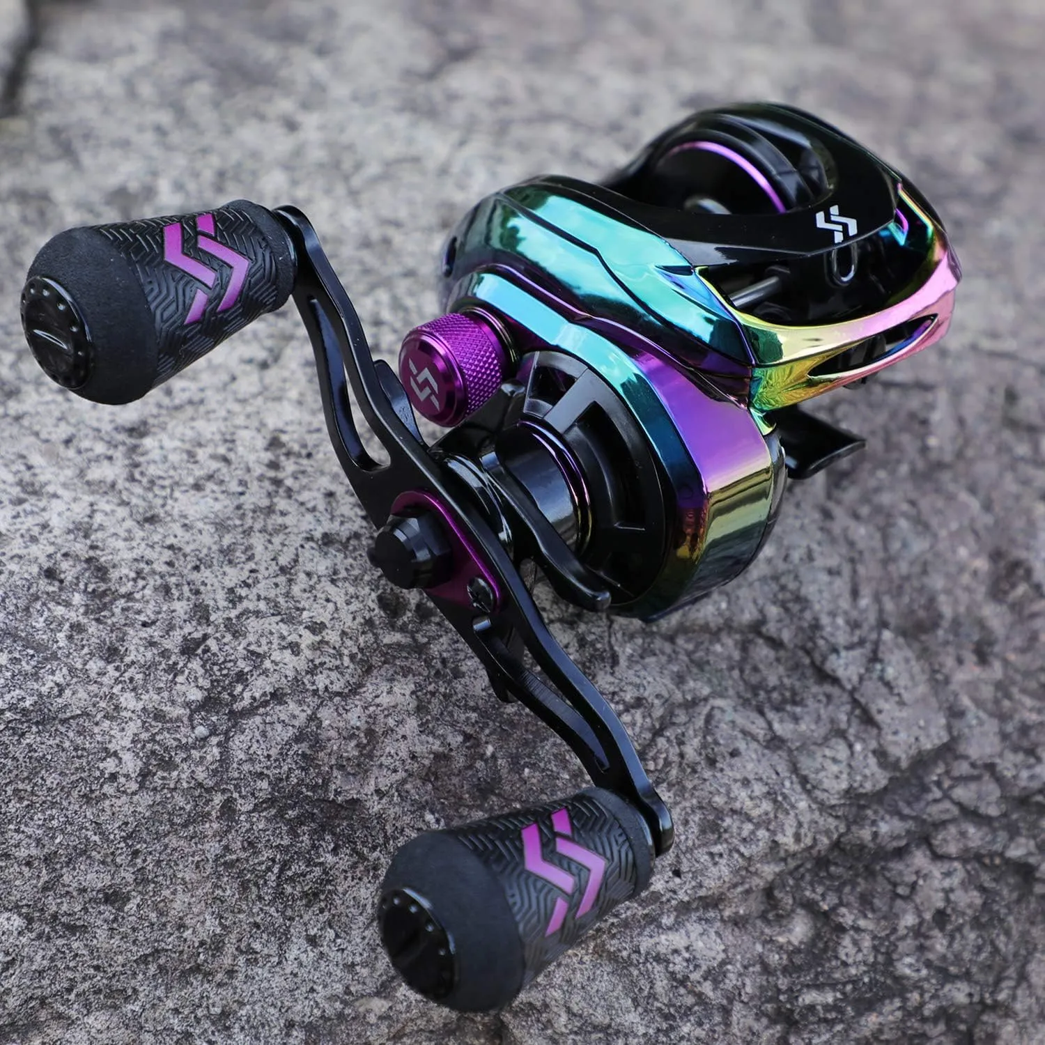 Sougayilang Baitcasting Reels - Colorful Fishing Reel, 8.0:1/7.3:1 Gear Ratios, 9 1 BB, Magnetic Braking System