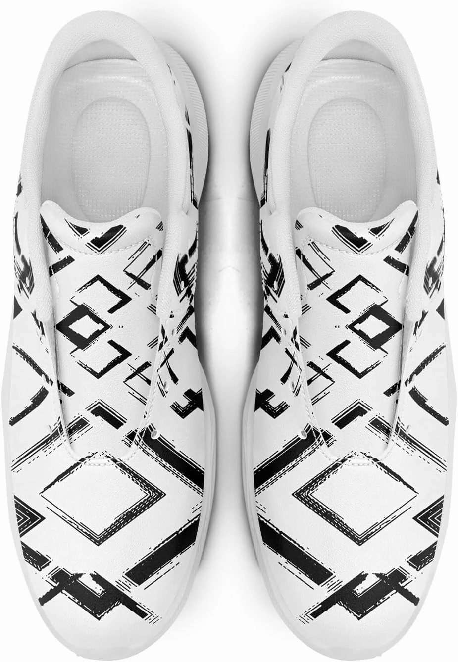 Spikeless Golf Shoes for Men & Women, Breathable Golf Sneakers Colorful Abstract Art Sports Walking Shoes Fashion Footwear