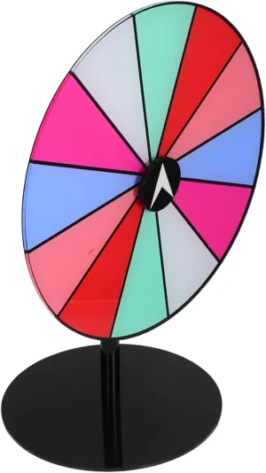 Spinning Prize Wheel for Parties Color Tabletop Fortune Wheel with Dry Erase Easy Assembly Stable Base for Indoor Gatherings and DIY Game Prizes