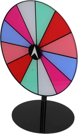 Spinning Prize Wheel for Party Games Colorful Tabletop Fortune Wheel with Dry Erase Features Interactive Game Prop for Festivals and Celebrations