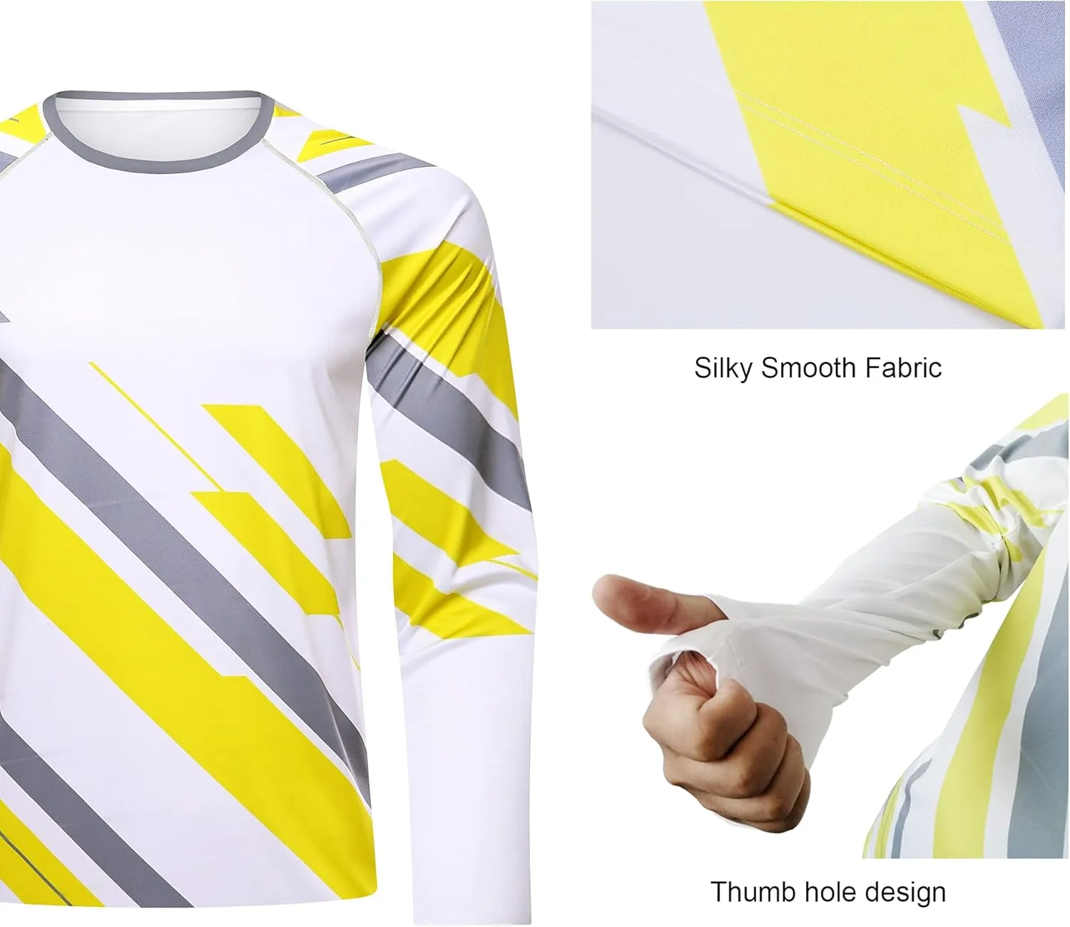sponeed Men Long Sleeve UPF 50  Shirts Sun Protection